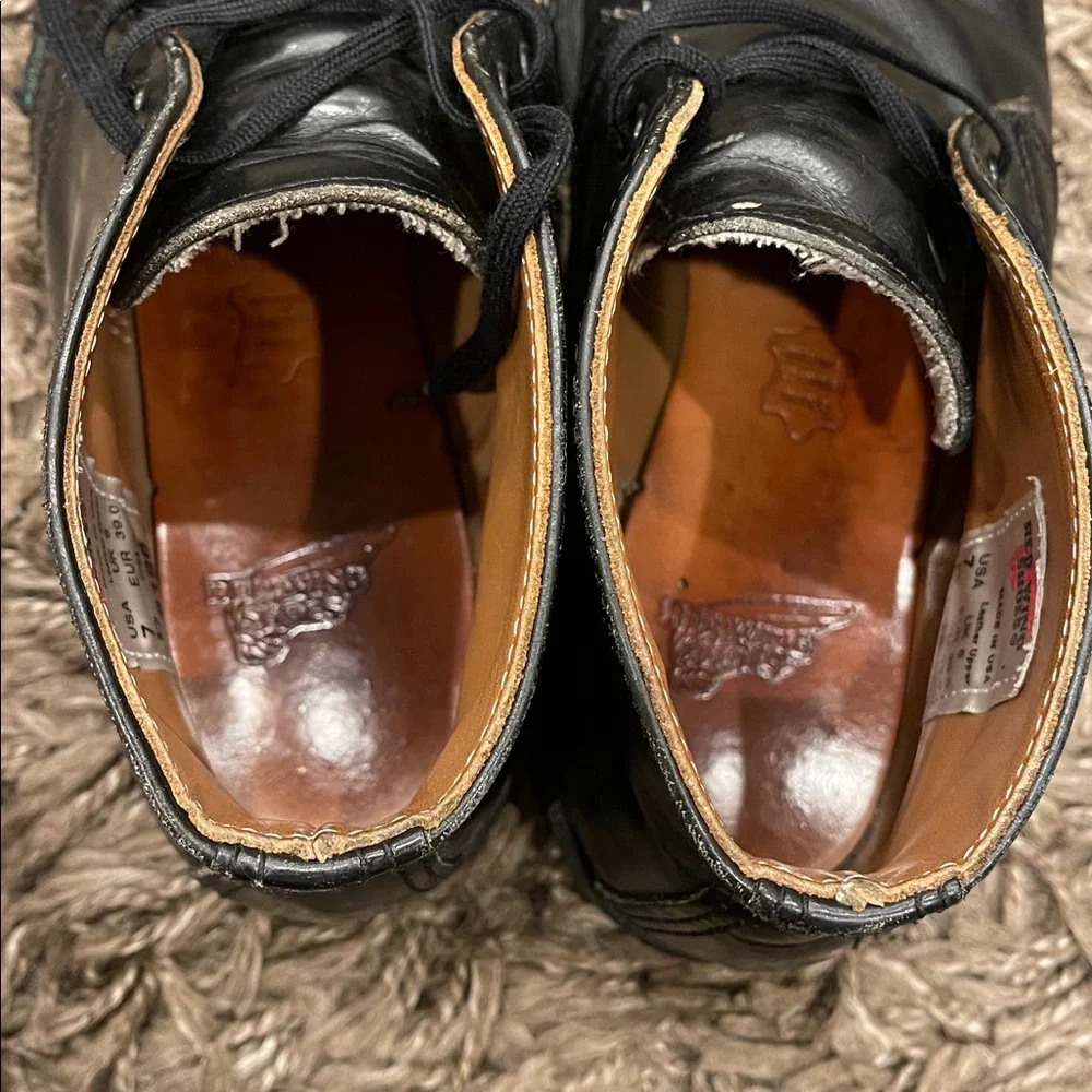 Vintage 1980s 1990s Men’s Red Wing Postman Chukka Boots Black 7 D 9196